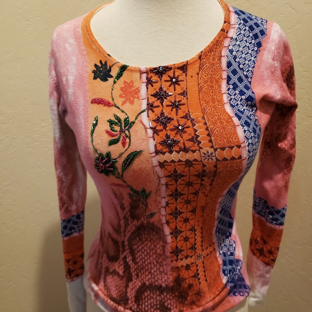 Tessori beaded sweater M